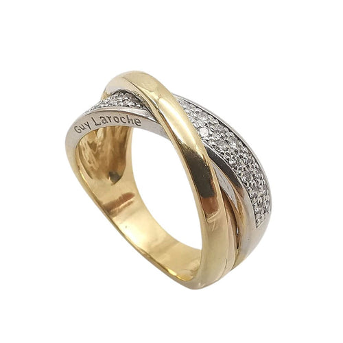 Bague 57 Guy Laroche - Bague 3 ors & diamants 58 Facettes