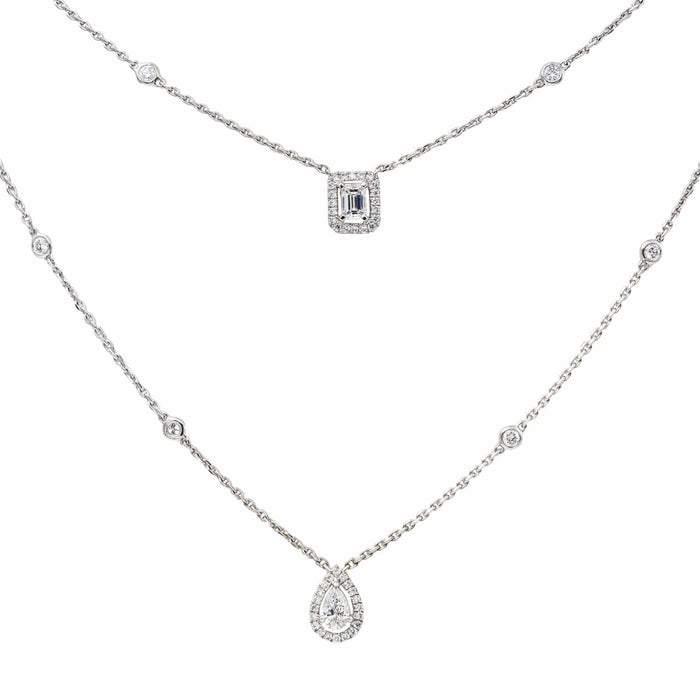 Collier Messika Collier My twin Or blanc Diamant 58 Facettes 3806940CN