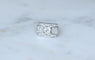 Bague 54 Large Bague Bandeau Art Déco Diamants 2,10 Cts sur Platine 58 Facettes
