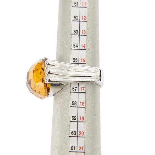 Bague 56 Bague citrine et diamants 58 Facettes 12776
