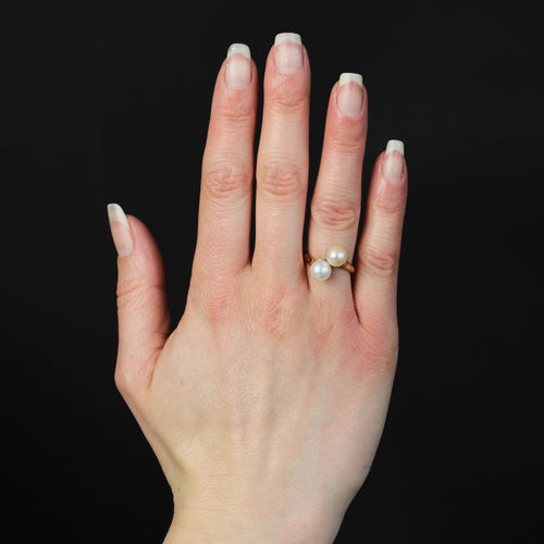 Bague 53 Bague duo perles de culture 58 Facettes 15-180