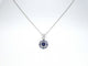 Pendentif Pendentif en or blanc avec diamants et saphir 58 Facettes 2351