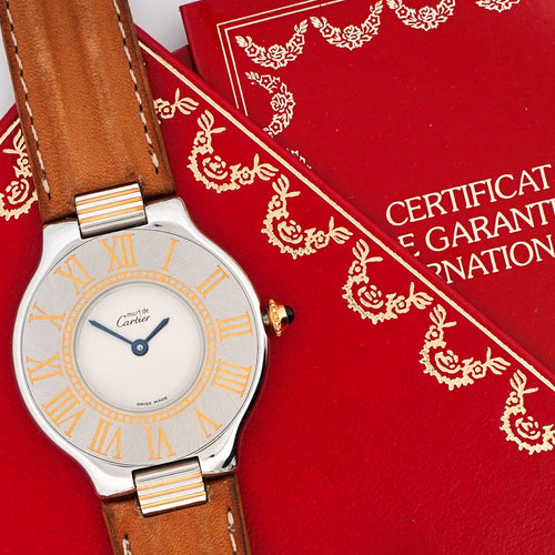 Montre CARTIER - Montre Must 21 - Cadran ivoire - Moyen modèle 58 Facettes