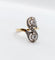 Bague 51 Bague toi et moi antique or jaune, diamants, monture à enroulement (circa 1900) 58 Facettes A05284
