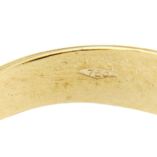 Bague Bague pour homme en or jaune avec pierre rouge 58 Facettes 35623