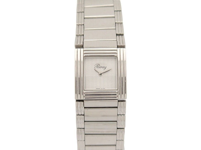 Montre montre POIRAY ma premiere manchette 27 mm quartz acier palladie 58 Facettes 259365
