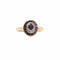 Bague 52 Bague Marguerite Ronde Saphir et Diamants or jaune 58 Facettes