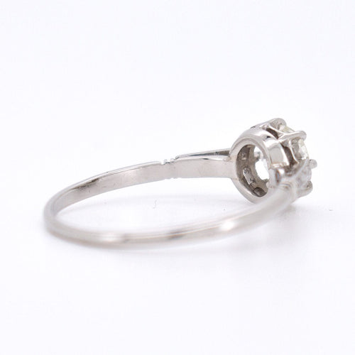 Bague 57 Bague de Fiançailles Solitaire avec Diamants - Belle Époque 58 Facettes 479