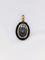 Pendentif Pendentif ancien Porte-souvenir or argent onyx diamants 58 Facettes J286