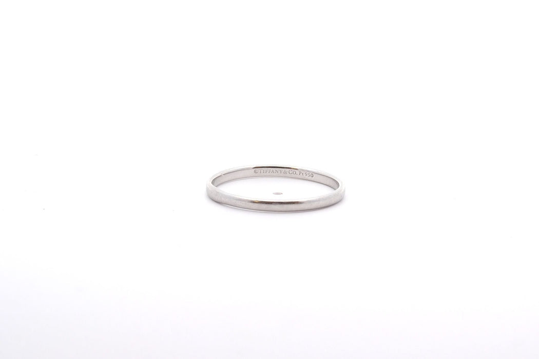 Bague TIFFANY & CO - Deux alliances en platine 58 Facettes 25820-25821