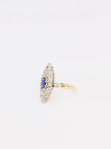 Bague 50.5 Bague marquise diamants saphir 58 Facettes J144