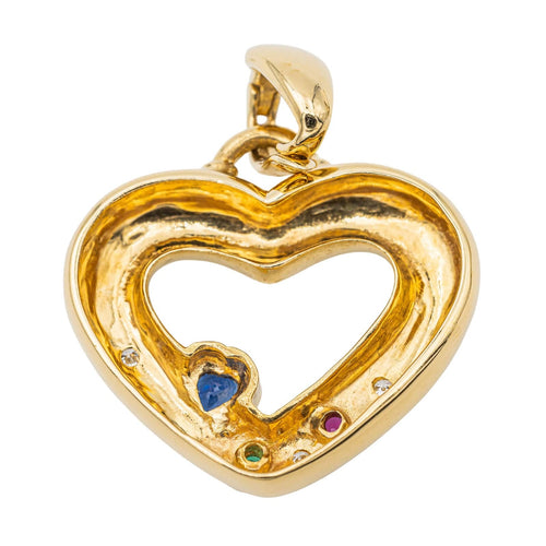 Pendentif Pendentif Coeur Or jaune Saphir 58 Facettes 3288214CN