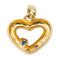 Pendentif Pendentif Coeur Or jaune Saphir 58 Facettes 3288214CN