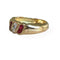 Bague 55 Bague jonc or jaune, rubis, diamants 58 Facettes 97