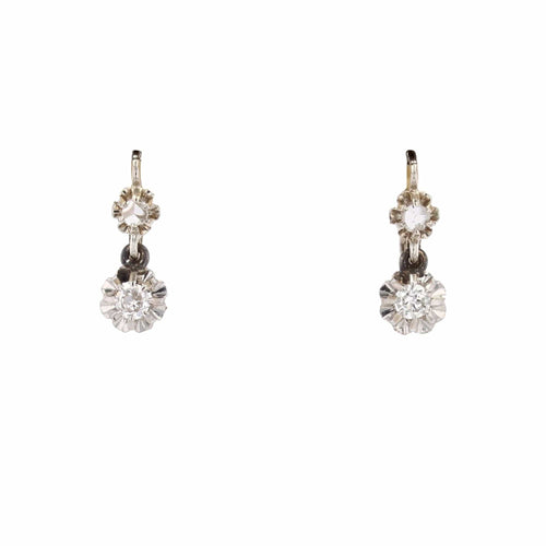 Boucles d'oreilles Boucles d'oreilles anciennes diamants 58 Facettes 25-077