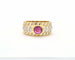 Bague Bague en or jaune avec diamants et rubis 58 Facettes
