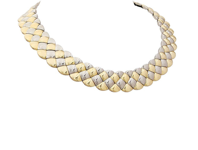 Collier Collier Aldebert or jaune et blanc. 58 Facettes 34063