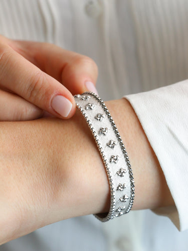 Bracelet Bracelet maille polonaise or blanc 58 Facettes 1152.3