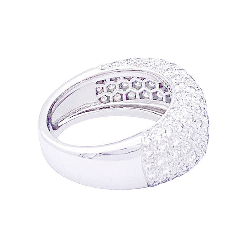 Bague 53 Bague Cartier or blanc, diamants "Nouvelle Vague". 58 Facettes 33661