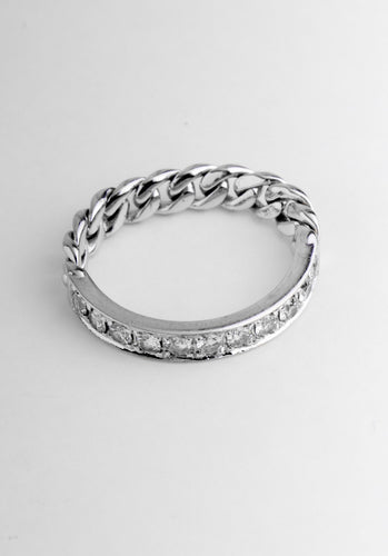 Bague 51 Bague MAUBOUSSIN Mi-Chaine, Mi-Diamants Or Blanc 750/1000 58 Facettes 65457-61993