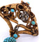 Broche Broche victorienne en or jaune avec turquoise et diamants 58 Facettes