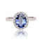 Bague 52 Bague or blanc tanzanite diamants 58 Facettes 25-091