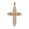 Pendentif Croix arabesques or rose 58 Facettes CVP112