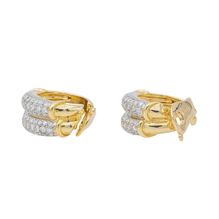 Boucles d'oreilles Piaget Boucles d'oreilles Créoles Or jaune Diamant 58 Facettes 3263782CN