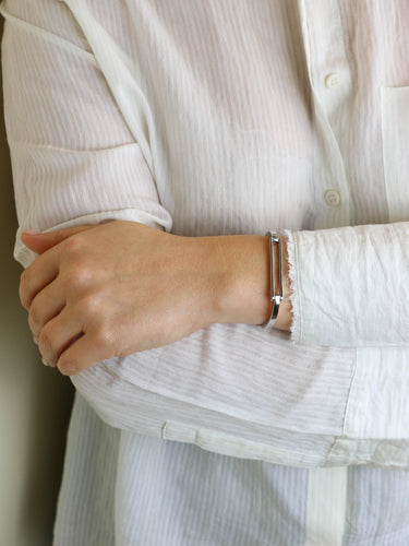 Bracelet JACOB Bracelet jonc carré en argent 58 Facettes 1205.3