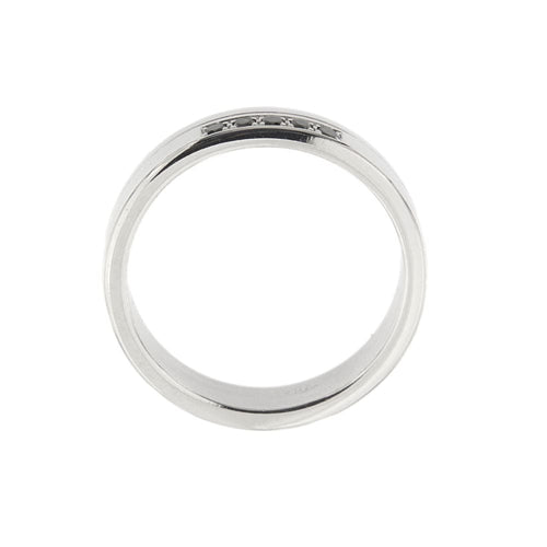 Bague 58 Alliance avec diamants noirs 58 Facettes 28390