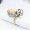 Bague Bague cocktail en or jaune perle grise de Tahiti et agate 58 Facettes 32034