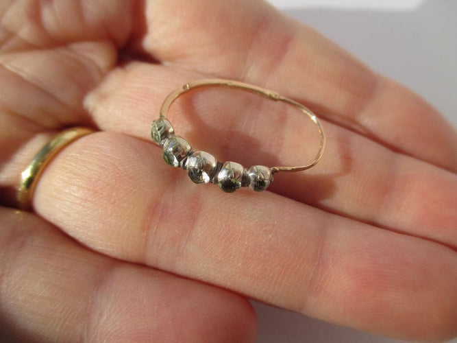 Boucles d'oreilles Boucles d’oreilles Poissardes 1798-1809 Pierres facettées or rose et argent 58 Facettes