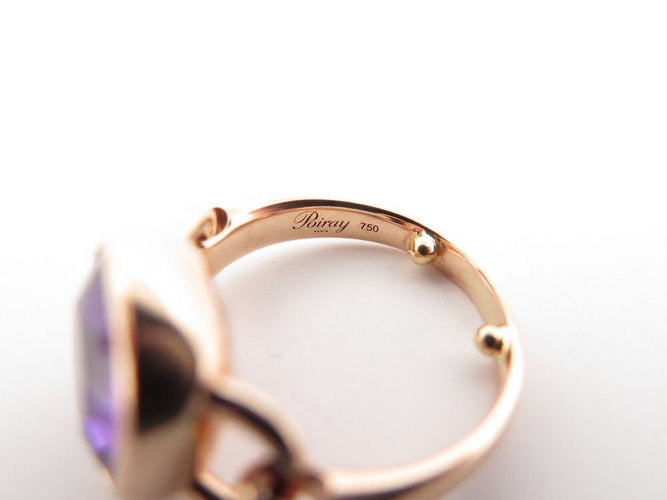 Bague 49 bague POIRAY indrani gm amethyste en or rose 58 Facettes 259050