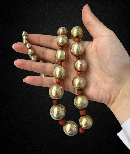 Collier Collier sphères Or Corail 58 Facettes