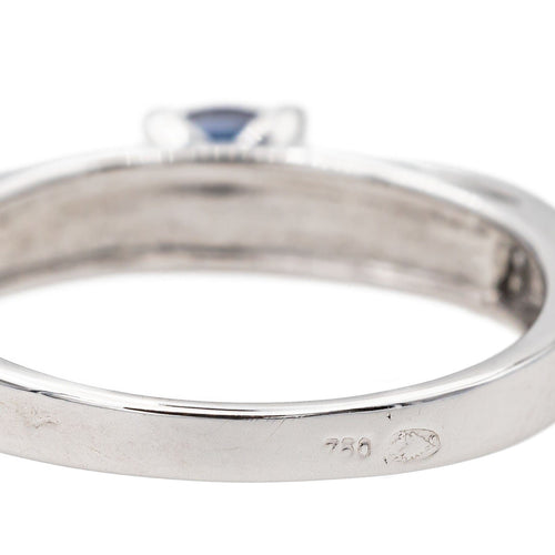 Bague 54 Bague Or blanc Saphir, Diamant 58 Facettes 3557394CN