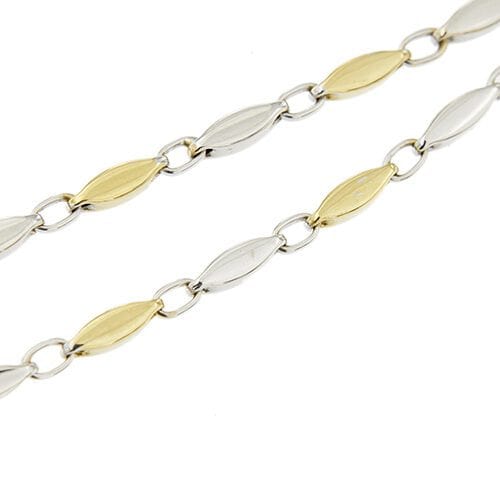 Collier Collier en maille segmentée à deux ors 58 Facettes 38029