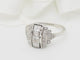 Bague 51 Bague Art Déco en or blanc, platine et diamants 58 Facettes 33255
