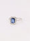 Bague 62 Bague vintage pierre bleue entourage diamants 58 Facettes J525