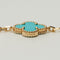 Bracelet Van Cleef & Arpels - EXTRA RARE Bracelet Vintage Alhambra 5 motifs turquoise et diamants 58 Facettes