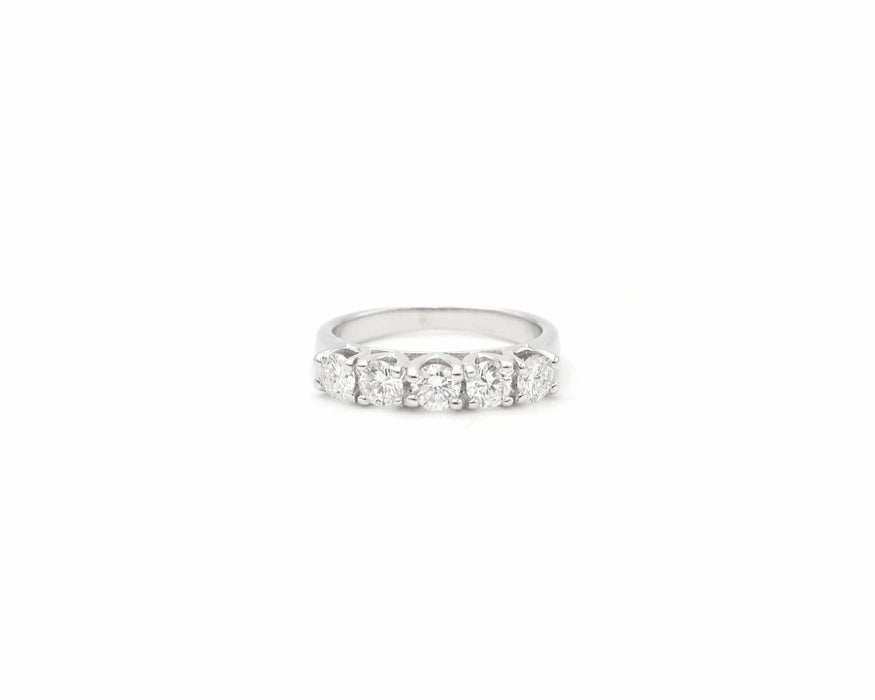 Bague Bague Rivière en or blanc avec diamants 0,90 ct 58 Facettes