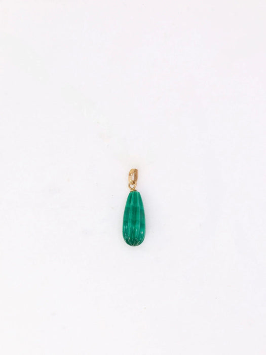 Pendentif Pendentif vintage malachite godronnée or jaune 58 Facettes 967