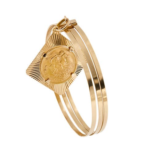 Bracelet Bracelets or jaune et pièce livre sterling 58 Facettes 36538
