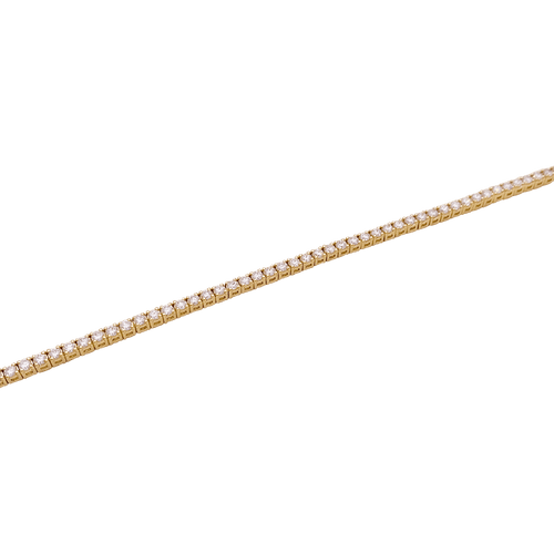 Bracelet ligne tennis or jaune, diamants. 58 Facettes 34345