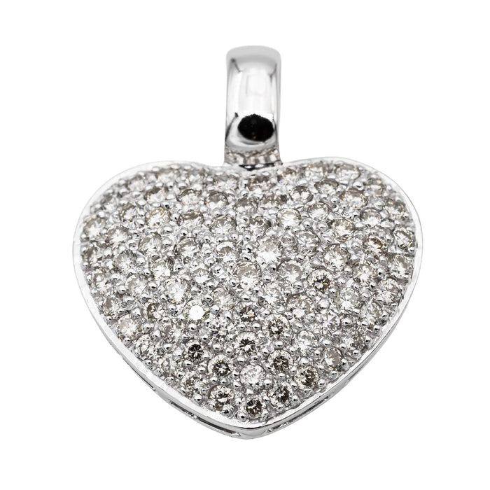 Pendentif Pendentif Coeur Or blanc Diamant 58 Facettes 2635144CN