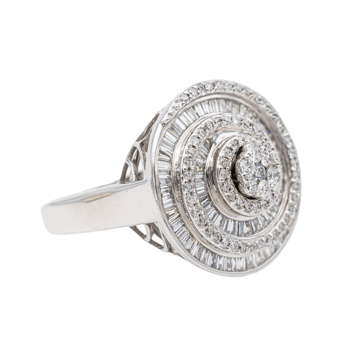 Bague 59 Bague Cocktail Or blanc Diamant 58 Facettes 3358948CN