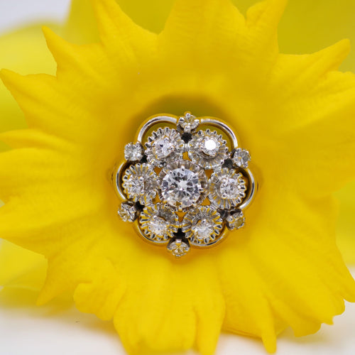 Bague 50 Bague vintage marguerite diamants 58 Facettes 24-034
