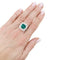 Bague 53 Bague or blanc, diamants, émeraude. 58 Facettes 33994