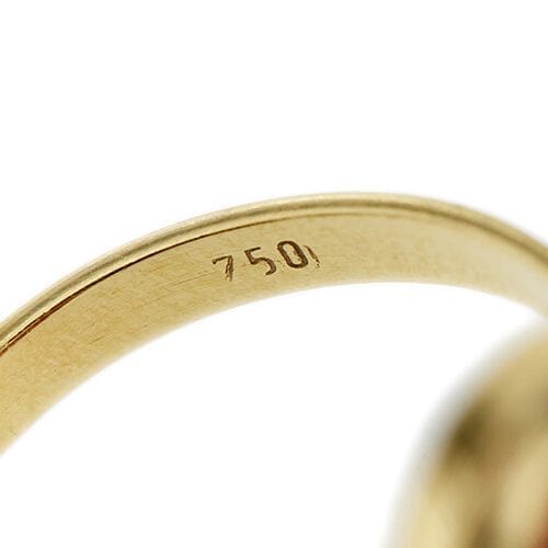 Bague 53 Bague en or jaune avec corail rouge 58 Facettes 37274