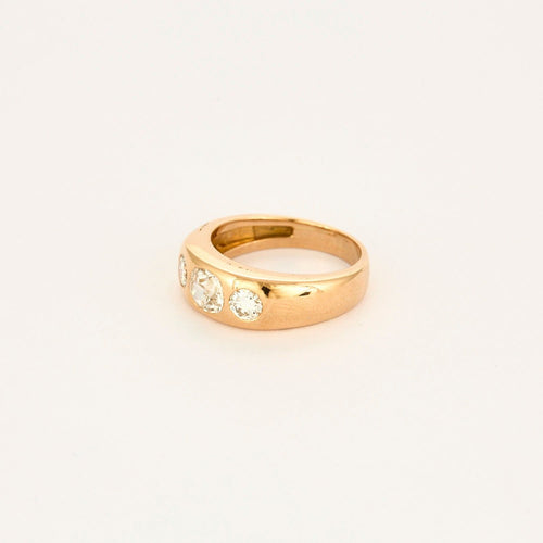 Anello Zingara o rosa, diamante cuscino 