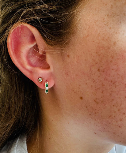 Boucles d'oreilles Boucles d'oreilles vintage en or jaune, émeraudes et diamants 58 Facettes 2509006